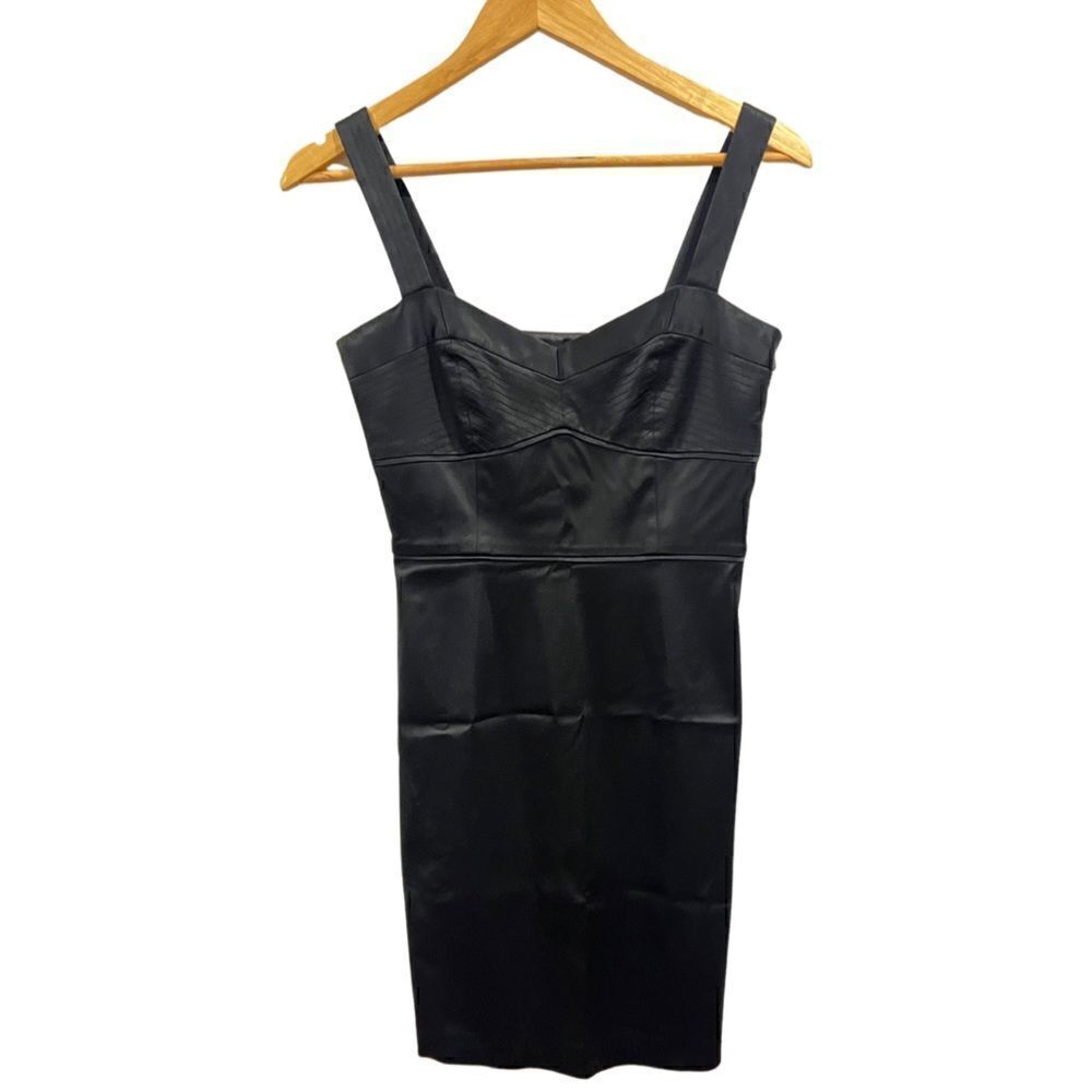 Laundry By Design Black Satin BodyCon mini dress Size 2